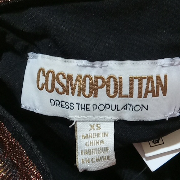 DRESS THE POPULATION Womens XS EXTRA SMALL Animal Print NEW Party One Shoulder - Picture 8 of 15